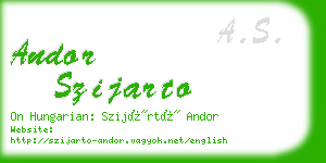andor szijarto business card
